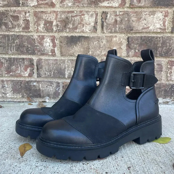 UGG Black Ankle Boots - Picture 1 of 11